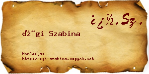 Égi Szabina névjegykártya